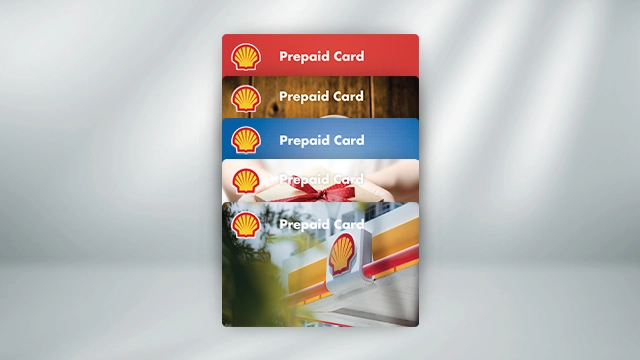 Hartplastikkarten der Shell Prepaid Card