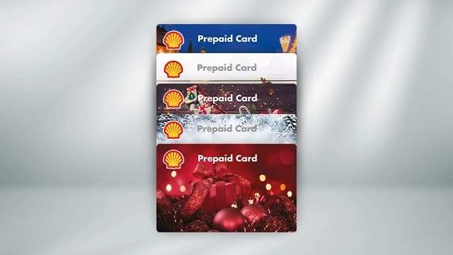 Hartplastikkarten der Shell Prepaid Card